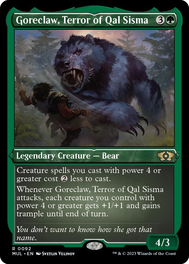 Image for Goreclaw, Terror of Qal Sisma (Foil Etched) (March of the Machine: Multiverse Legends) (92) - Magic: The Gathering