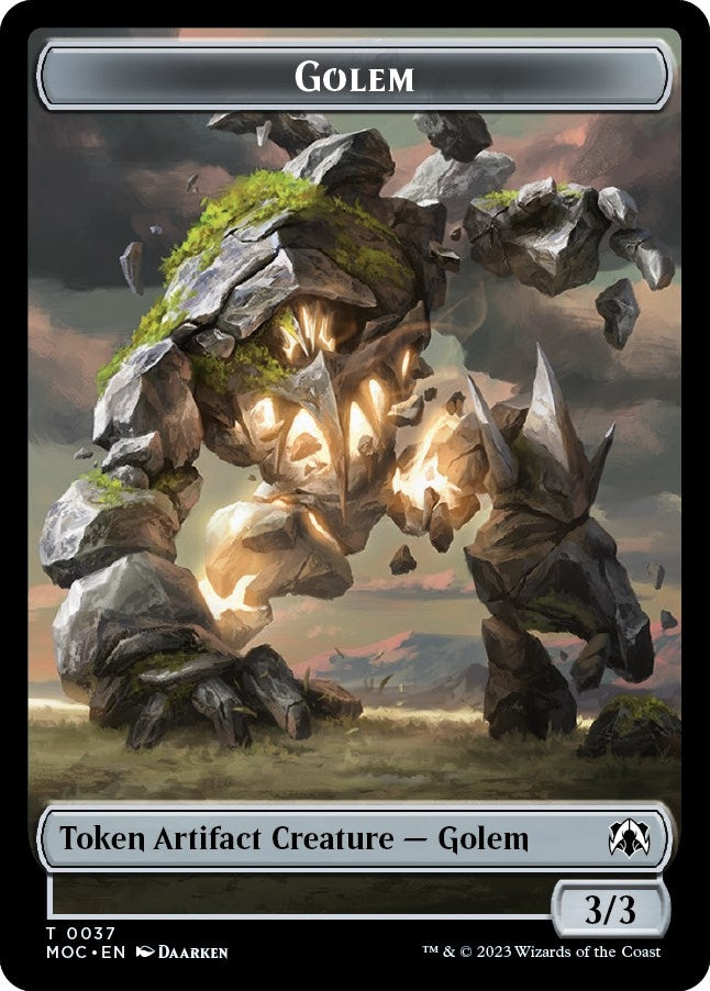 Image for Golem // Clue Double-sided Token (Commander: March of the Machine) (37 // 33) - Magic: The Gathering