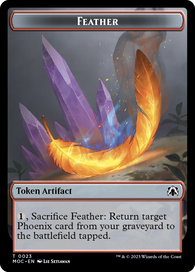 Image for Feather // Servo Double-sided Token (Commander: March of the Machine) (23 // 42) - Magic: The Gathering