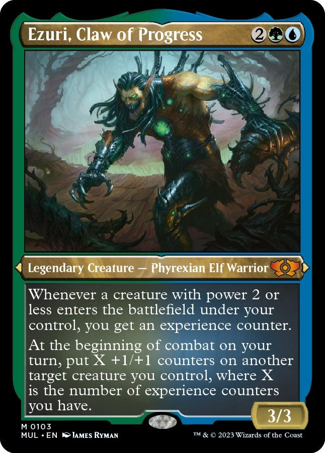 Image for Ezuri, Claw of Progress (Foil Etched) (March of the Machine: Multiverse Legends) (103) - Magic: The Gathering