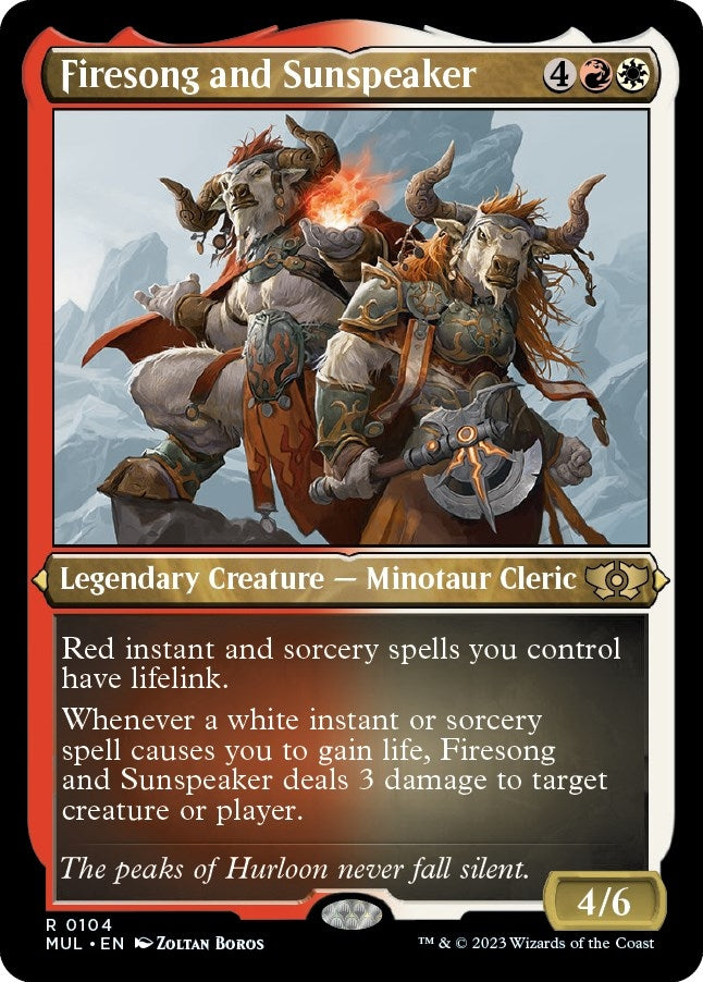 Image for Firesong and Sunspeaker (Foil Etched) (March of the Machine: Multiverse Legends) (104) - Magic: The Gathering