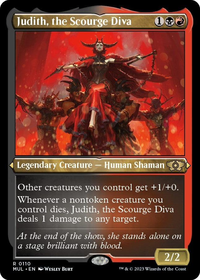 Image for Judith, the Scourge Diva (Foil Etched) (March of the Machine: Multiverse Legends) (110) - Magic: The Gathering
