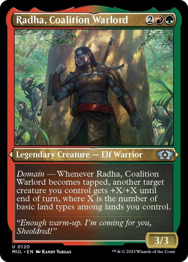 Image for Radha, Coalition Warlord (Foil Etched) (March of the Machine: Multiverse Legends) (120) - Magic: The Gathering