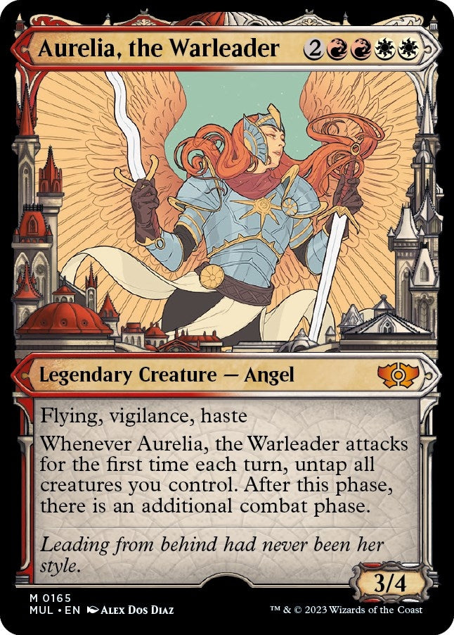 Image for Aurelia, the Warleader (Halo Foil) (March of the Machine: Multiverse Legends) (165) - Magic: The Gathering