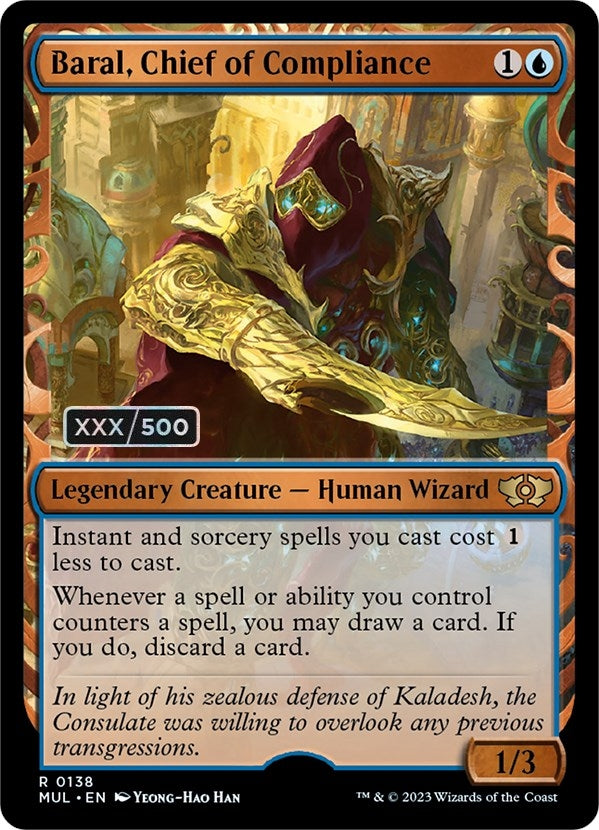 Image for Baral, Chief of Compliance (Serial Numbered) (March of the Machine: Multiverse Legends) (138) - Magic: The Gathering