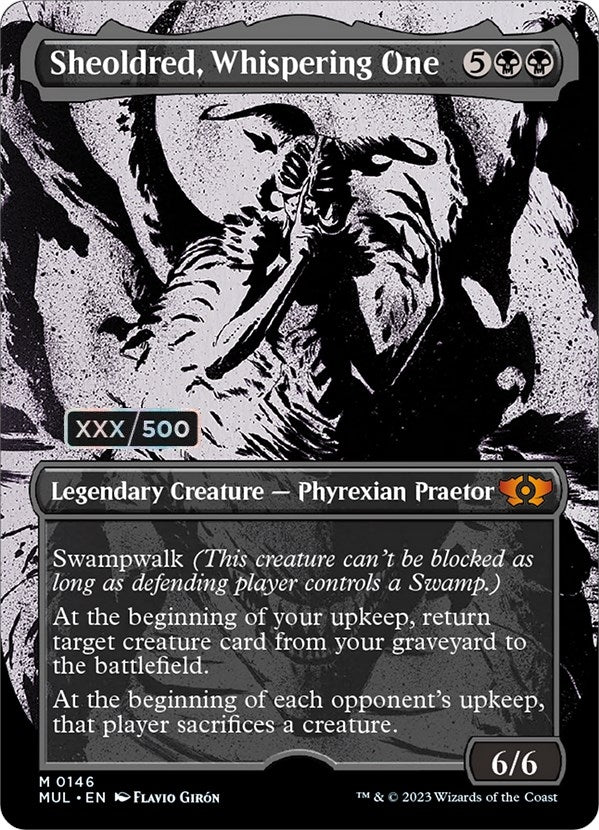 Image for Sheoldred, Whispering One (Serial Numbered) (March of the Machine: Multiverse Legends) (146) - Magic: The Gathering