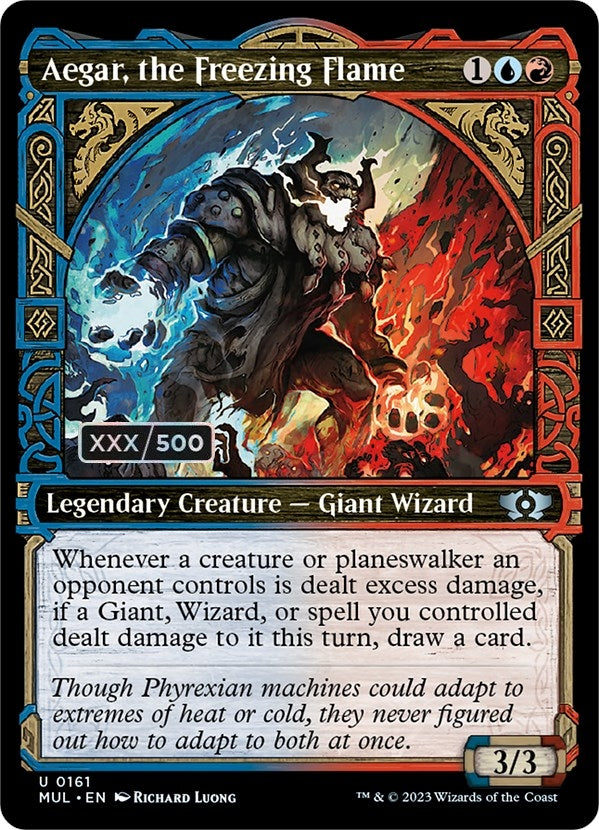 Image for Aegar, the Freezing Flame (Serial Numbered) (March of the Machine: Multiverse Legends) (161) - Magic: The Gathering