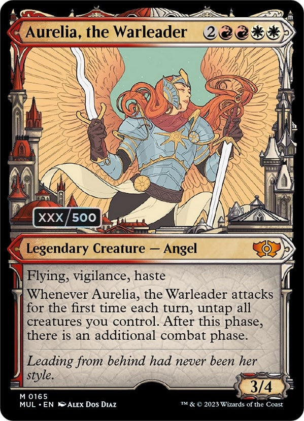 Image for Aurelia, the Warleader (Serial Numbered) (March of the Machine: Multiverse Legends) (165) - Magic: The Gathering