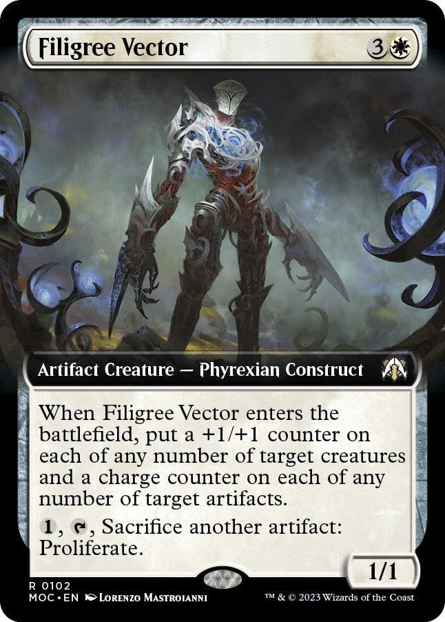 Image for Filigree Vector (Extended Art) (Commander: March of the Machine) (102) - Magic: The Gathering