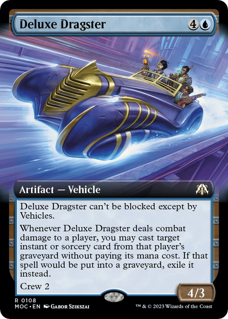 Image for Deluxe Dragster (Extended Art) (Commander: March of the Machine) (108) - Magic: The Gathering
