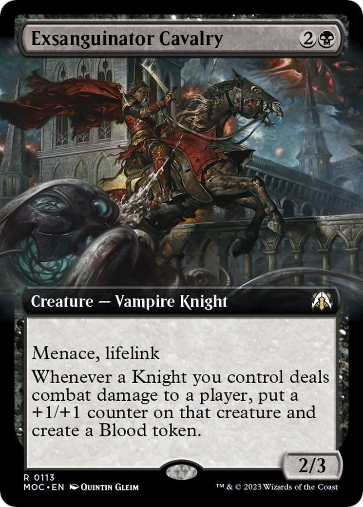Image for Exsanguinator Cavalry (Extended Art) (Commander: March of the Machine) (113) - Magic: The Gathering