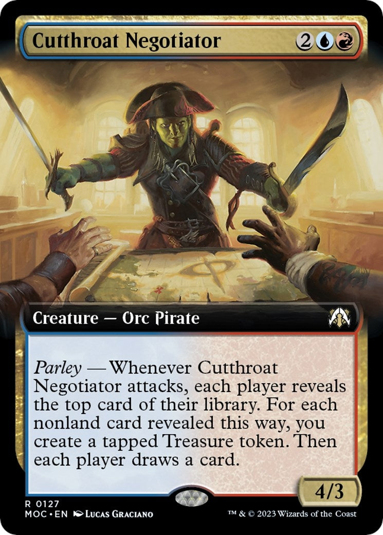 Image for Cutthroat Negotiator (Extended Art) (Commander: March of the Machine) (127) - Magic: The Gathering