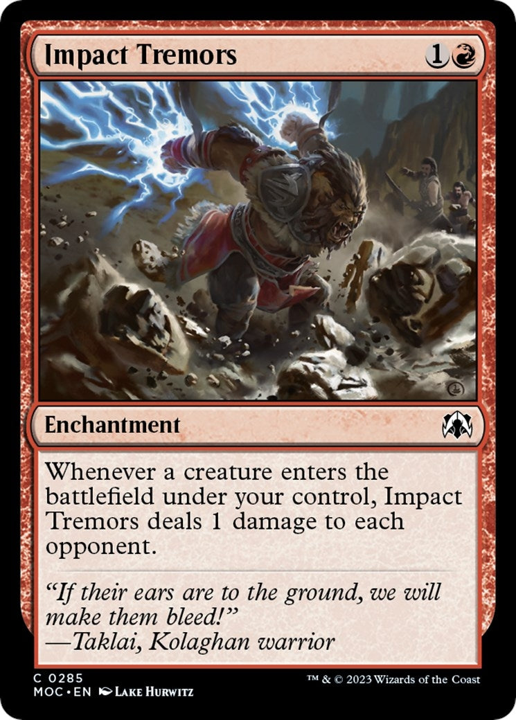 Image for Impact Tremors (Commander: March of the Machine) (285) - Magic: The Gathering