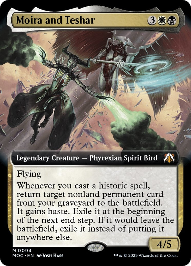 Image for Moira and Teshar (Extended Art) (Commander: March of the Machine) (93) - Magic: The Gathering