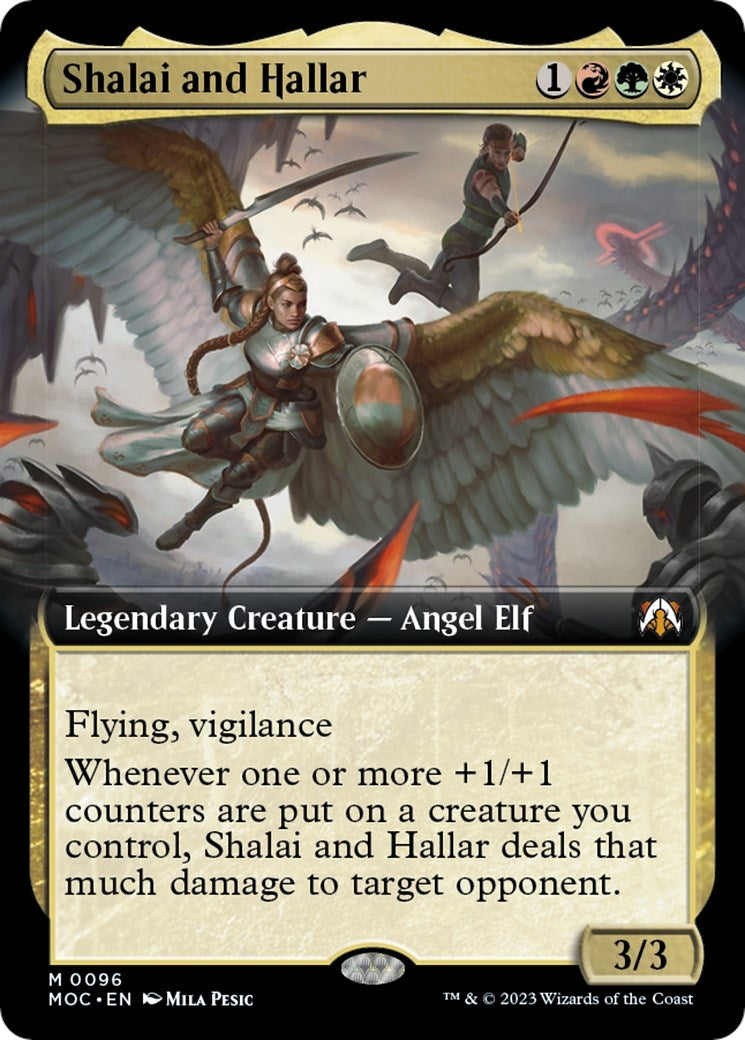 Image for Shalai and Hallar (Extended Art) (Commander: March of the Machine) (96) - Magic: The Gathering