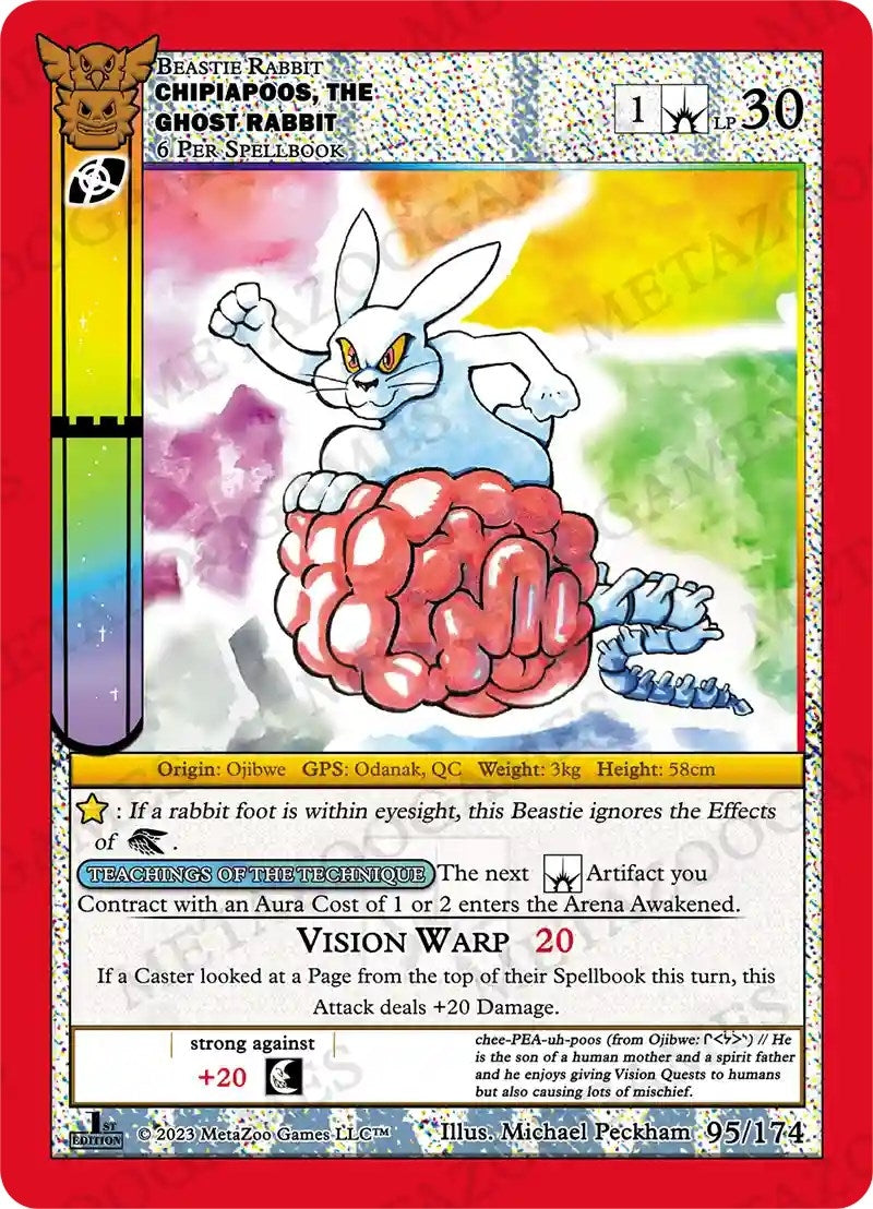 Image for Chipiapoos, the Ghost Rabbit (Native: First Edition) (95/174) - MetaZoo