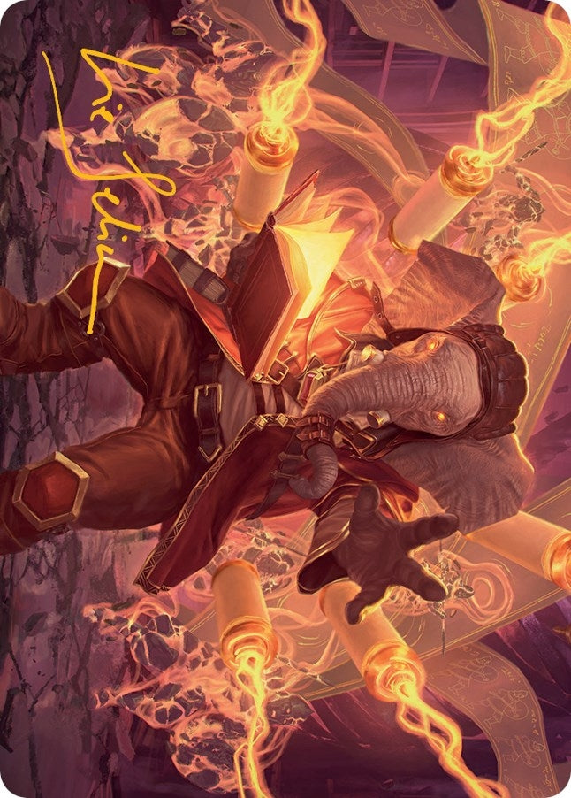 Image for Quintorius, Loremaster Art Card (52/81) (Gold-Stamped Signature) (Art Series: March of the Machine) (52) - Magic: The Gathering