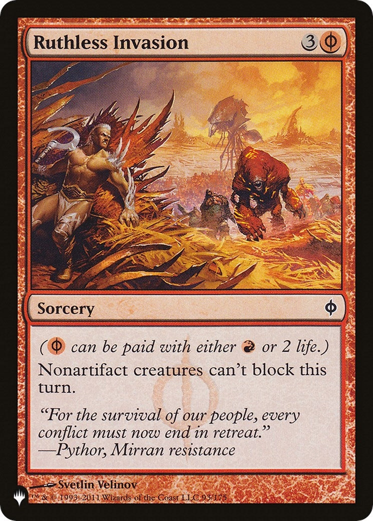 Image for Ruthless Invasion (The List Reprints) (93/175) - Magic: The Gathering