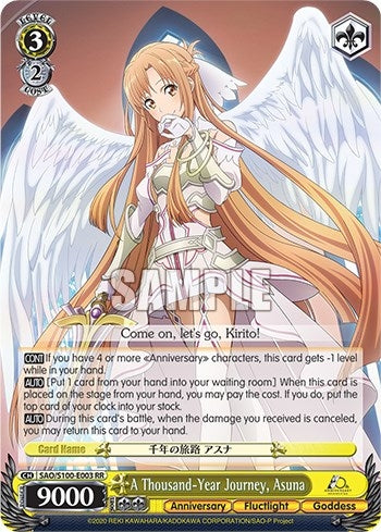 Image for A Thousand-Year Journey, Asuna (Sword Art Online Animation 10th Anniversary) (SAO/S100-E003 RR) - Weiss Schwarz