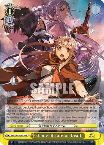 Image for Game of Life or Death (Sword Art Online Animation 10th Anniversary) (SAO/S100-E020 R) - Weiss Schwarz