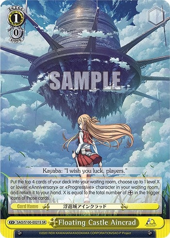 Image for Floating Castle Aincrad (SR) (Sword Art Online Animation 10th Anniversary) (SAO/S100-E021S SR) - Weiss Schwarz