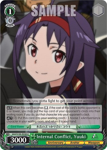 Image for Internal Conflict, Yuuki (Sword Art Online Animation 10th Anniversary) (SAO/S100-E038 U) - Weiss Schwarz