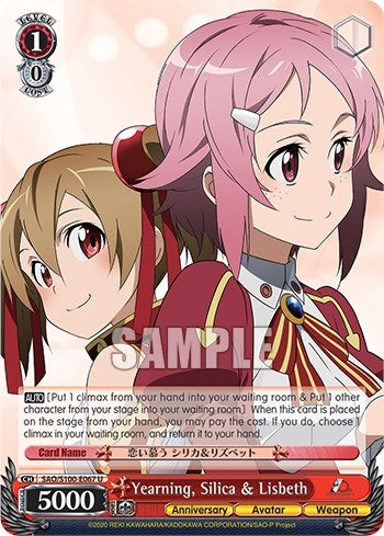 Image for Yearning, Silica & Lisbeth (Sword Art Online Animation 10th Anniversary) (SAO/S100-E067 U) - Weiss Schwarz