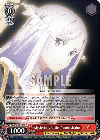 Image for Mysterious Smile, Administrator (Sword Art Online Animation 10th Anniversary) (SAO/S100-E068 C) - Weiss Schwarz