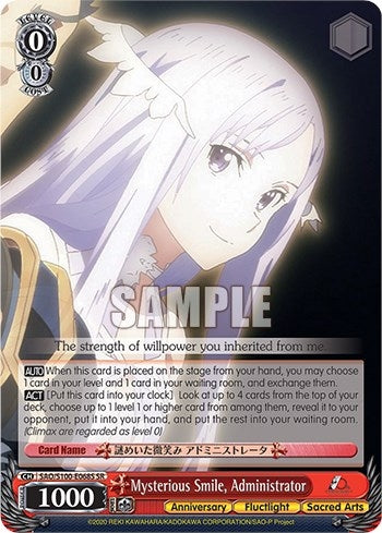 Image for Mysterious Smile, Administrator (SR) (Sword Art Online Animation 10th Anniversary) (SAO/S100-E068S SR) - Weiss Schwarz