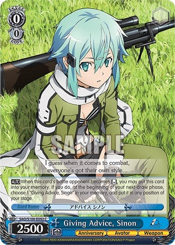 Image for Giving Advice, Sinon (Sword Art Online Animation 10th Anniversary) (SAO/S100-E092 C) - Weiss Schwarz