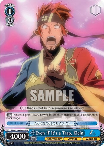 Image for Even if It's a Trap, Klein (SR) (Sword Art Online Animation 10th Anniversary) (SAO/S100-E093S SR) - Weiss Schwarz