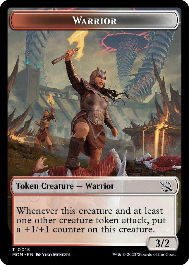 Image for Warrior // Kraken Double-Sided Token (March of the Machine) (15 // 4) - Magic: The Gathering