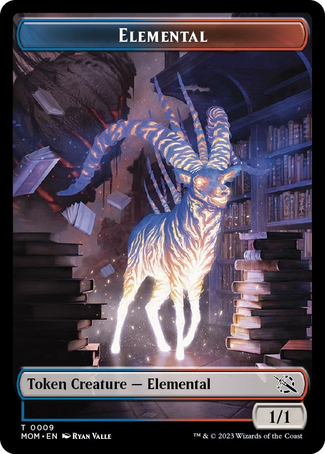 Image for Elemental (0009) // Zombie Double-Sided Token (March of the Machine) (9 // 5) - Magic: The Gathering