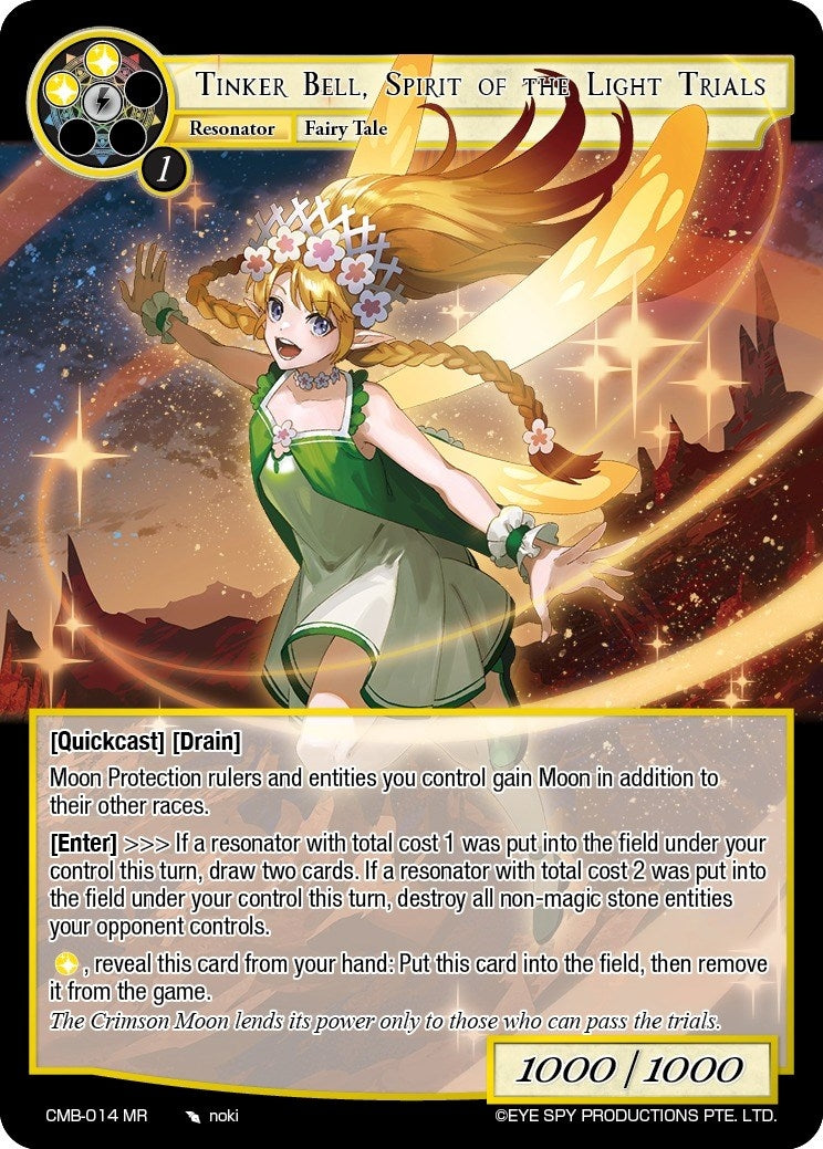 Image for Tinker Bell, Spirit of the Light Trials (Crimson Moon's Battleground) (CMB-014 MR) - Force of Will