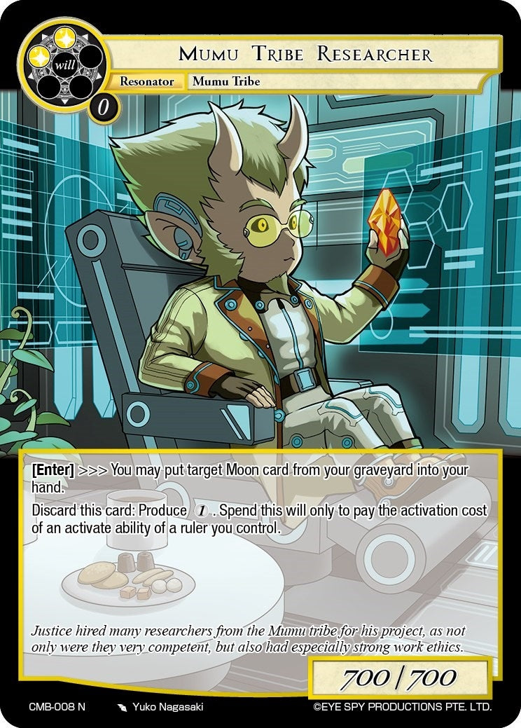 Image for Mumu Tribe Researcher (Crimson Moon's Battleground) (CMB-008 N) - Force of Will