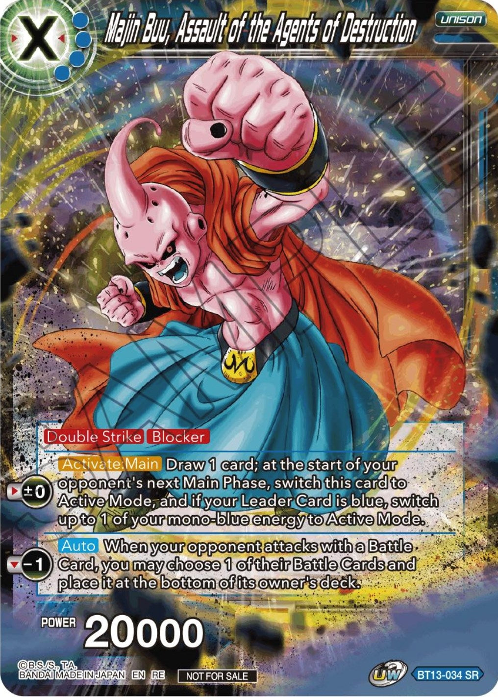 Image for Majin Buu, Assault of the Agents of Destruction (Championship Selection Pack 2023 Vol.1) (Tournament Promotion Cards) (BT13-034) - Dragon Ball Super: Masters