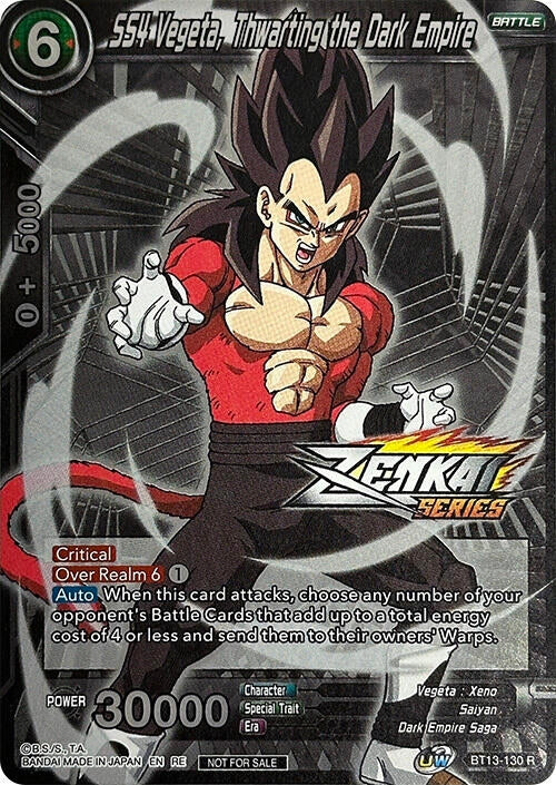 Image for SS4 Vegeta, Thwarting the Dark Empire (Event Pack 11) (Tournament Promotion Cards) (BT13-130) - Dragon Ball Super: Masters