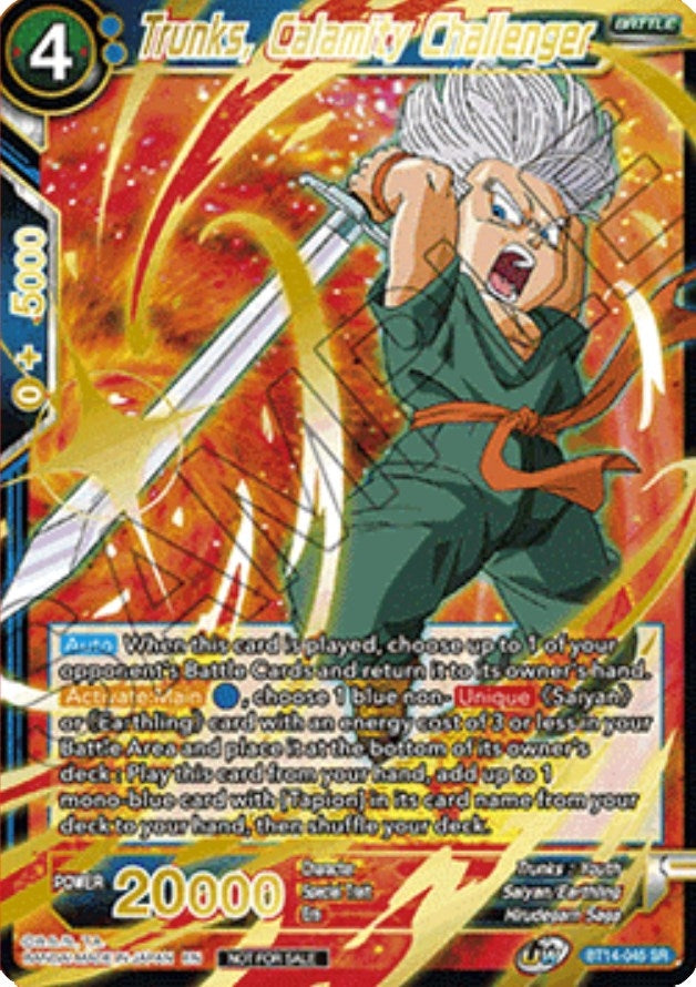 Image for Trunks, Calamity Challenger (Alt. Art Card Set 2023 Vol. 1) (Tournament Promotion Cards) (BT14-045) - Dragon Ball Super: Masters