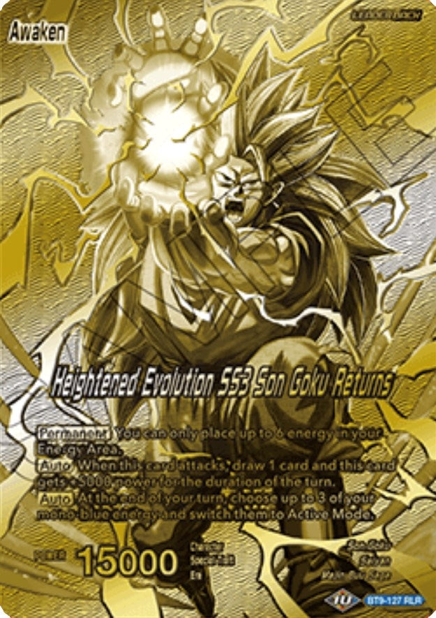 Image for Son Goku // Heightened Evolution SS3 Son Goku Returns (Championship 2023 Golden Card Vol.1) (Tournament Promotion Cards) (BT9-127) - Dragon Ball Super: Masters