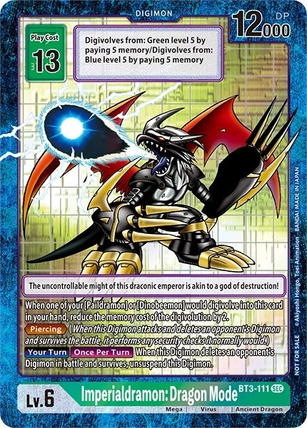 Image for Imperialdramon Dragon Mode (Secret Rare) (RPC) (BT3-111 SEC) - Digimon Card Game