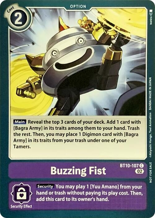 Image for Buzzing Fist (RPC) (BT10-107 C) - Digimon Card Game