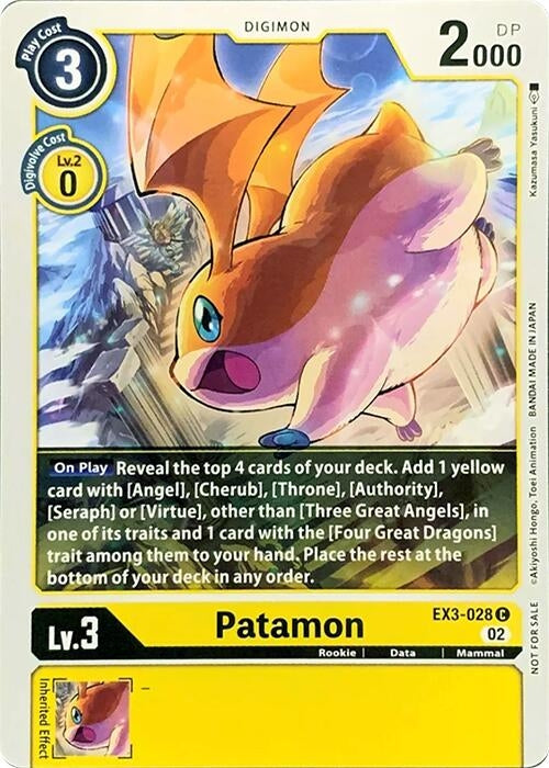 Image for Patamon (RPC) (EX3-028 C) - Digimon Card Game