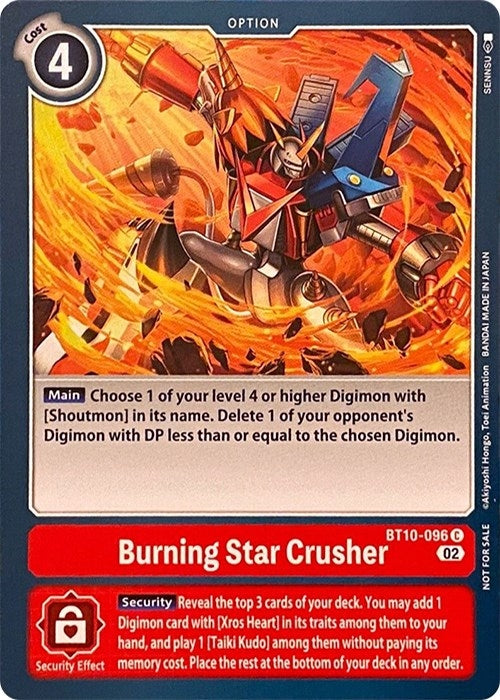 Image for Burning Star Crusher (RPC) (BT10-096 C) - Digimon Card Game