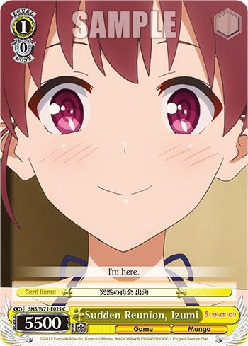 Image for Sudden Reunion, Izumi (Saekano How to Raise a Boring Girlfriend. flat) (SHS/W71-E025 C) - Weiss Schwarz