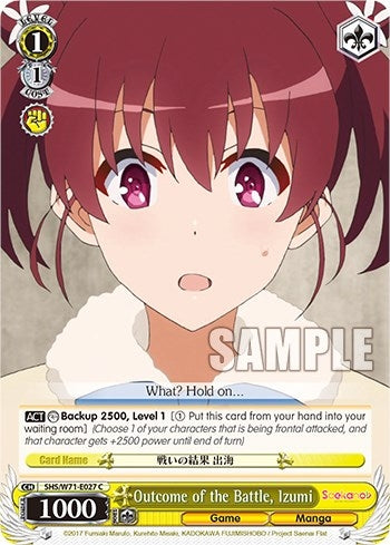 Image for Outcome of the Battle, Izumi (Saekano How to Raise a Boring Girlfriend. flat) (SHS/W71-E027 C) - Weiss Schwarz