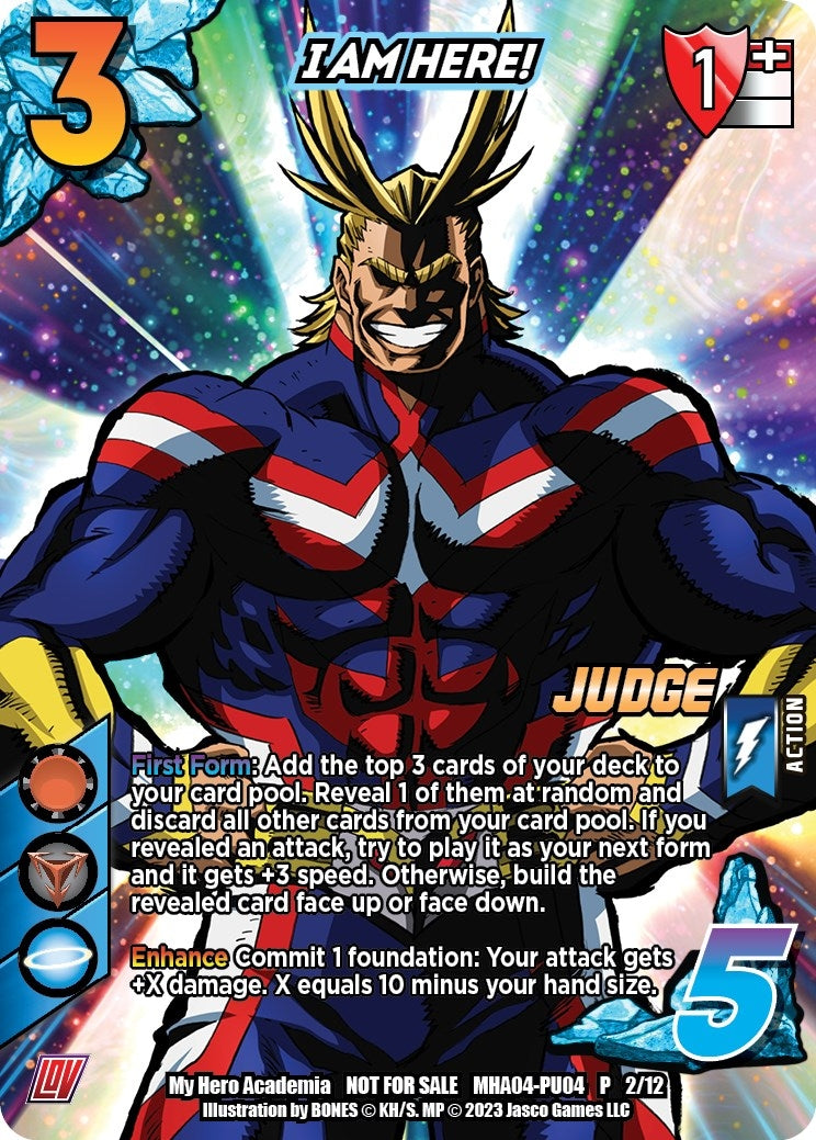 Image for I AM HERE! (Plus Ultra Pack 4 Judge) (UniVersus: My Hero Academia Promo Cards) (MHA-PU04 P 2/12) - UniVersus