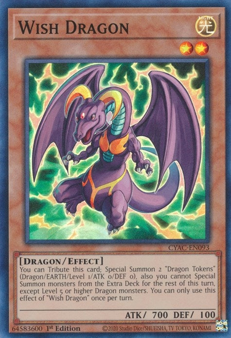 Image for Wish Dragon (Cyberstorm Access) (CYAC-EN093) - YuGiOh