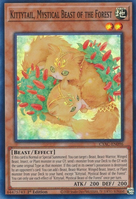 Image for Kittytail, Mystical Beast of the Forest (Cyberstorm Access) (CYAC-EN096) - YuGiOh