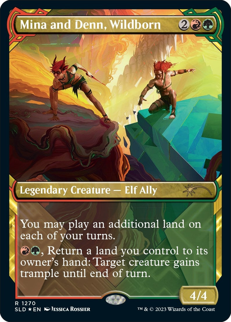 Image for Mina and Denn, Wildborn (Halo Foil) (Secret Lair Drop Series) (1270) - Magic: The Gathering