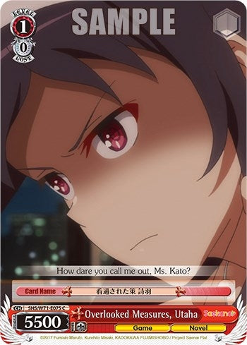 Image for Overlooked Measures, Utaha (Saekano How to Raise a Boring Girlfriend. flat) (SHS/W71-E075 C) - Weiss Schwarz